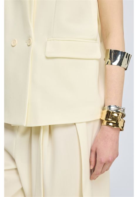 Semicouture Gilet Marsha Sartoriale in Fresco Lana Burro Donna SEMICOUTURE | Gilet | Y6WI03A19-3