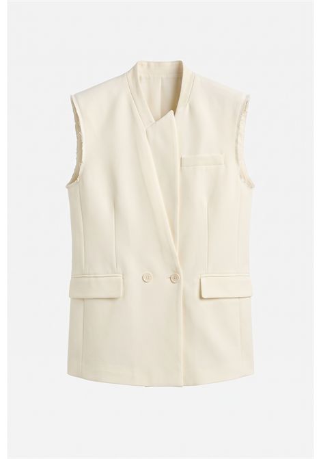 Semicouture Gilet Marsha Sartoriale in Fresco Lana Burro Donna SEMICOUTURE | Gilet | Y6WI03A19-3