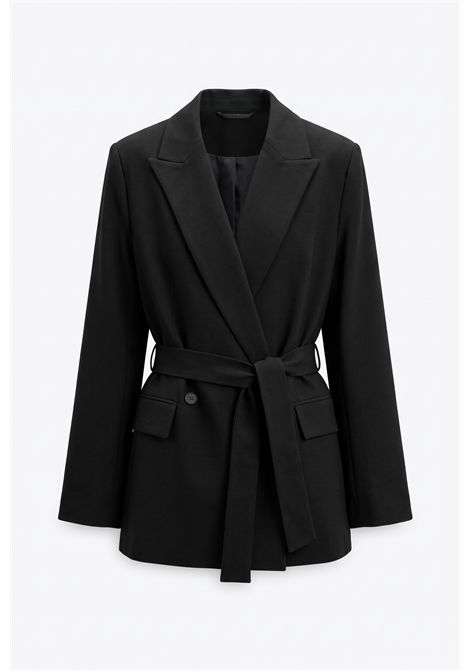 Semicouture Giacca Allison in Fresco Lana Nero Donna SEMICOUTURE | GIACCHE | Y6WI10Y69-0