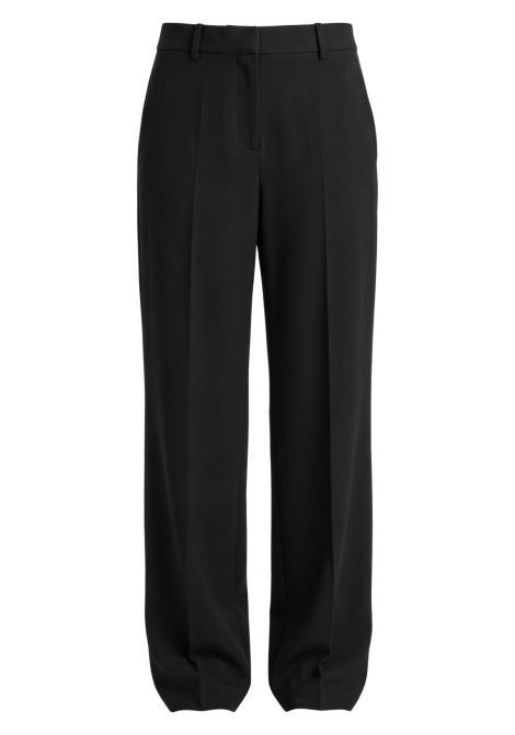 Semicouture Pantalone Debbie in Fresco Lana Nero Donna SEMICOUTURE | Pantaloni | Y6WI31Y69-0