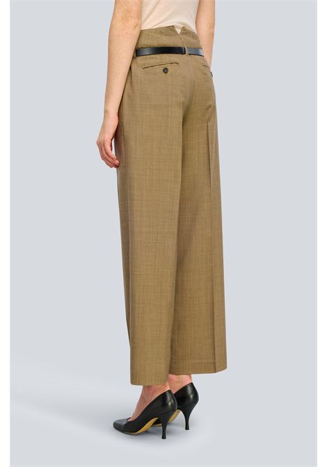 Semicouture Pantalone Ida in Lana Check Falso Unito Donna SEMICOUTURE | Pantaloni | Y6WM2262CHK