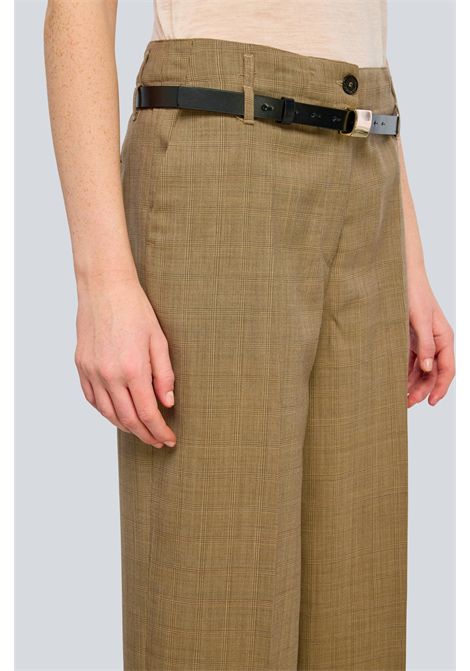 Semicouture Pantalone Ida in Lana Check Falso Unito Donna SEMICOUTURE | Pantaloni | Y6WM2262CHK