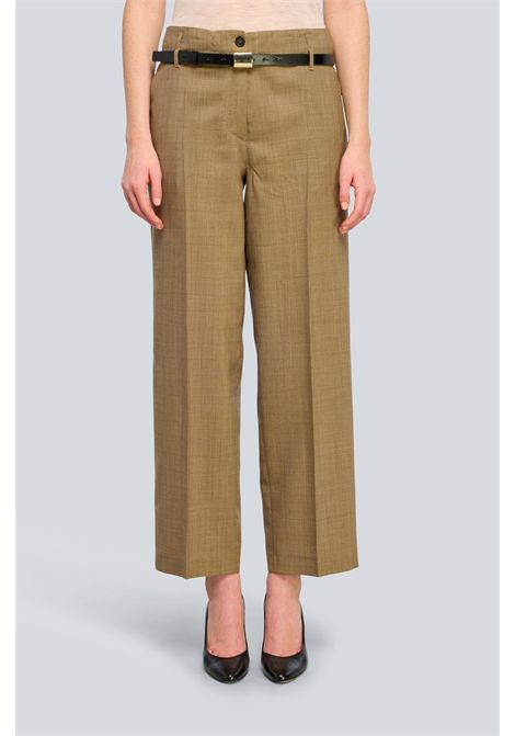 Semicouture Pantalone Ida in Lana Check Falso Unito Donna SEMICOUTURE | Pantaloni | Y6WM2262CHK