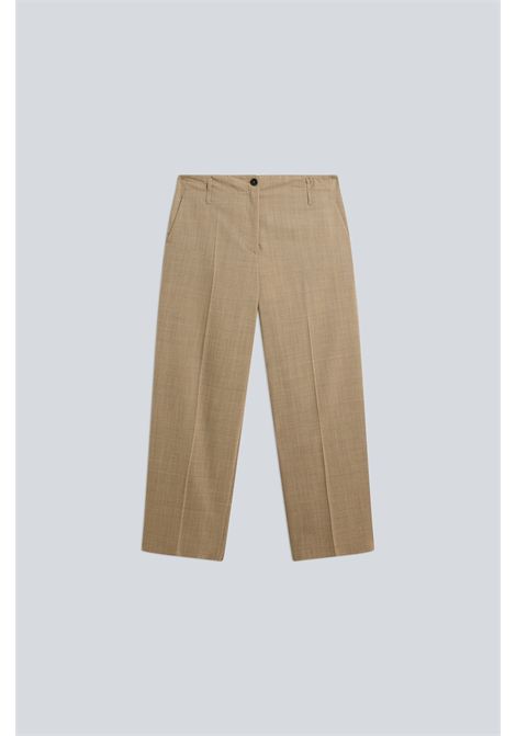 Semicouture Pantalone Ida in Lana Check Falso Unito Donna SEMICOUTURE | Pantaloni | Y6WM2262CHK