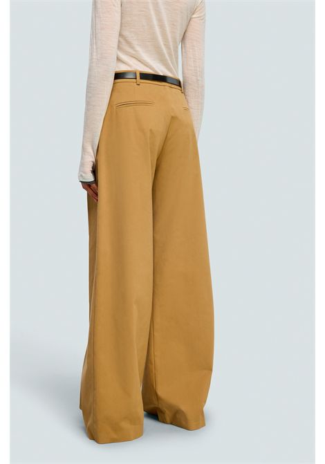 Semicouture Pantalone Emily in Gabardina Cammello Donna SEMICOUTURE | Pantaloni | Y6WO17E41-2