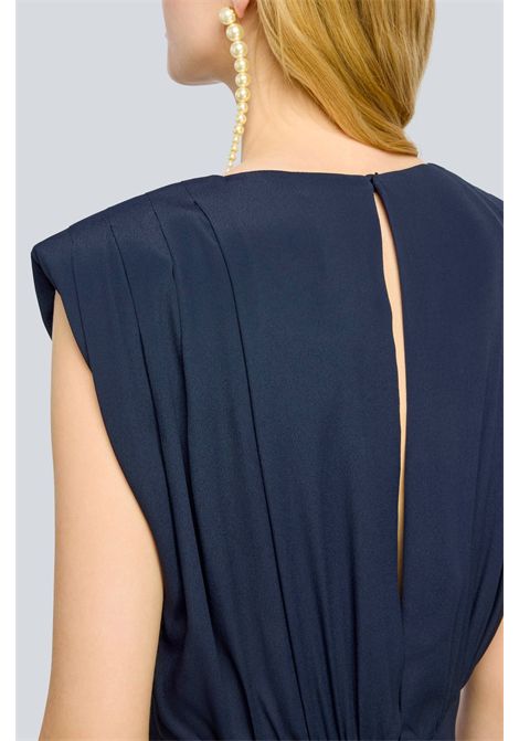 Semicouture Abito Tiana in Crêpe de Chine Blue Donna SEMICOUTURE | Abiti | Y6WU16K68-0