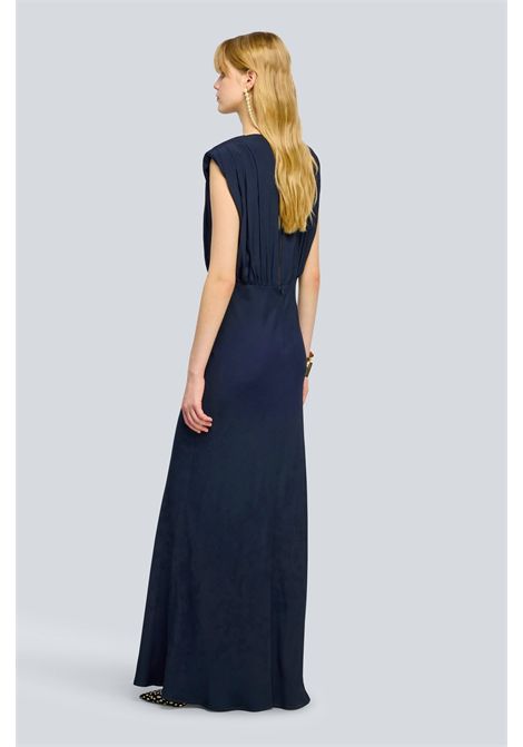 Semicouture Abito Tiana in Crêpe de Chine Blue Donna SEMICOUTURE | Abiti | Y6WU16K68-0