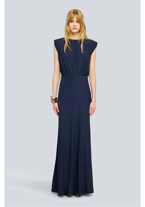 Semicouture Abito Tiana in Crêpe de Chine Blue Donna SEMICOUTURE | Abiti | Y6WU16K68-0