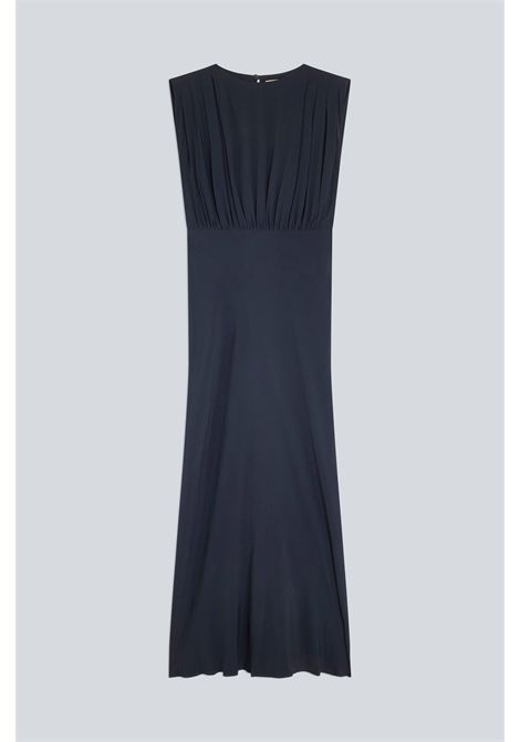 Semicouture Abito Tiana in Crêpe de Chine Blue Donna SEMICOUTURE | Abiti | Y6WU16K68-0