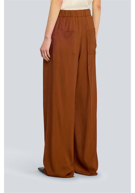Semicouture Pantalone Ginger in Crêpe de Chine Canyon Donna SEMICOUTURE | Pantaloni | Y6WU30V13-0