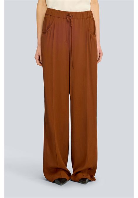 Semicouture Pantalone Ginger in Crêpe de Chine Canyon Donna SEMICOUTURE | Pantaloni | Y6WU30V13-0