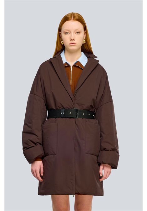 Semicouture Piumino Fay Over Moka Donna SEMICOUTURE | Piumini | Y6WW07W40-2