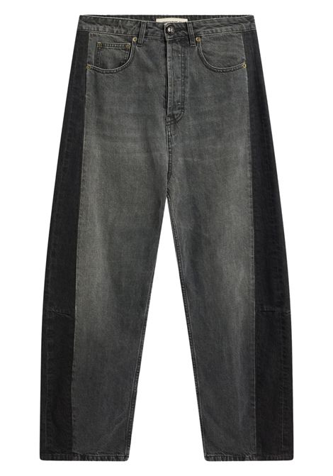 Semicouture Jeans Adelaide Bi-Color in Denim Grey Stone e Nero Donna SEMICOUTURE | Jeans | Y6WY01JNS-Y
