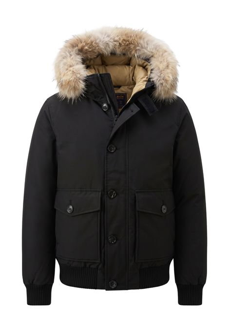 Woolrich Bomber Polar in Ramar Cloth Imbottito con Cappuccio Nero Uomo WOOLRICH | GIACCHE | CFWOOU2238MRUT0001BLK
