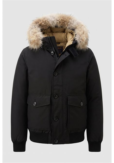 Woolrich Bomber Polar in Ramar Cloth Imbottito con Cappuccio Nero Uomo WOOLRICH | GIACCHE | CFWOOU2238MRUT0001BLK