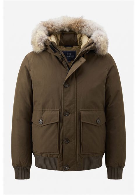 Woolrich Bomber Polar in Ramar Cloth Imbottito con Cappuccio Verde Uomo WOOLRICH | GIACCHE | CFWOOU2238MRUT0001DAG