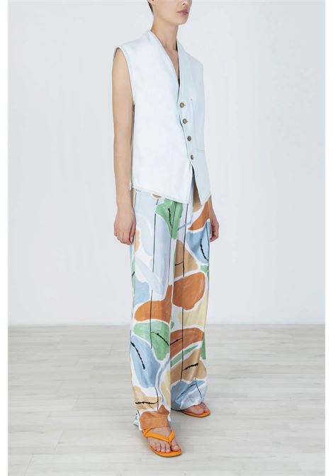 Pantalone multicolor con rappresentazione a fiori ALYSI | Pantaloni | 103136P3022PAST