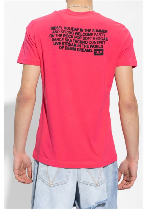 T-shirt Diesel con stampa frontale e posteriore a contrasto DIESEL | T-shirt | A08696-0GRAI38H