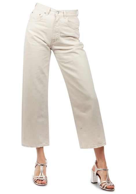 Jeans in Denim Avorio con Dettagli Vintage GRIFONI | Pantaloni | GJ242014/93EC26