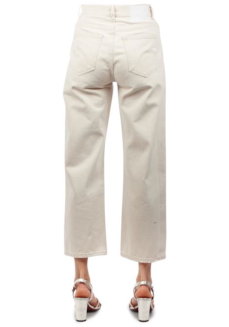 Jeans in Denim Avorio con Dettagli Vintage GRIFONI | Pantaloni | GJ242014/93EC26