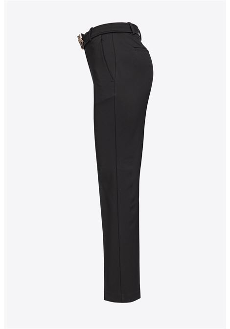 Pantaloni aderenti con cintura love birds PINKO | Pantaloni | 100309-A0KDZ99