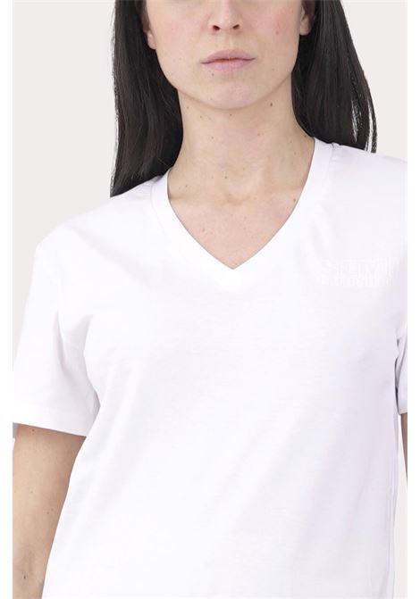 T-shirt scollata a V in jersey di cotone SEMICOUTURE | T-shirt | Y3SJ04A01