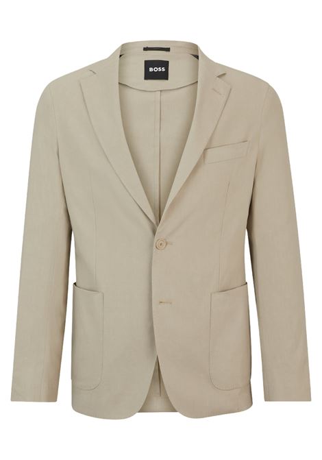 Single-breasted slim-fit jacket in linen blend BOSS |  | 50514612255