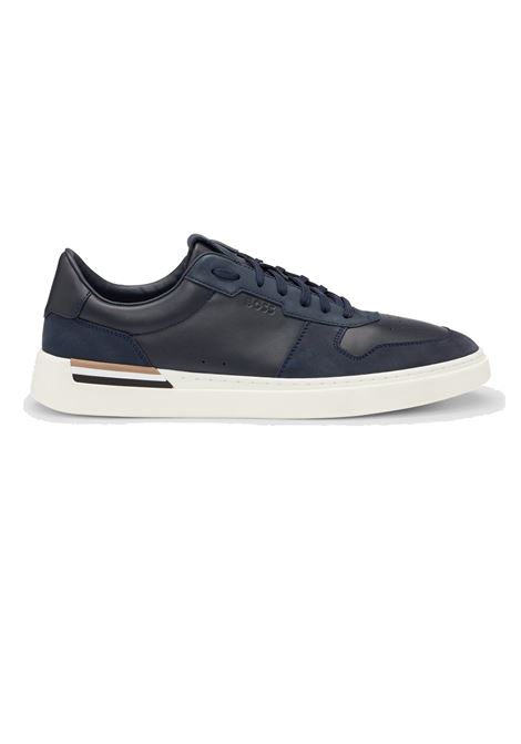 Sneakers stringate in pelle liscia e scamosciata con suola preformata BOSS | Sneakers | 50517303401