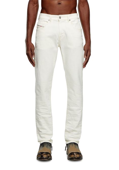 Jeans Slim D-Strukt 09i15: Eleganza Versatile in Bianco Crema - 2019 d-strukt DIESEL | Jeans | A0355809I15100