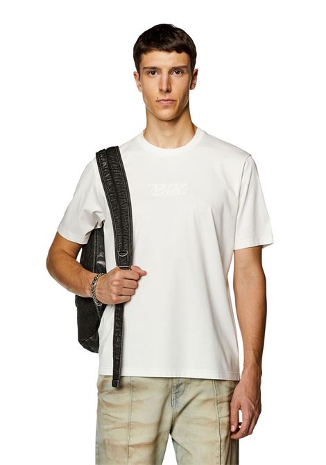 T-shirt Diesel T-Must-Slits-N in Cotone Mercerizzato con Stampato Logo: Stile e Comfort Unici DIESEL | T-shirt | A122690QANW141