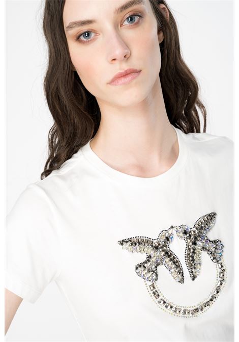 T-shirt ricamo love birds - Quentin PINKO | T-shirt | 100535-A1R7Z15