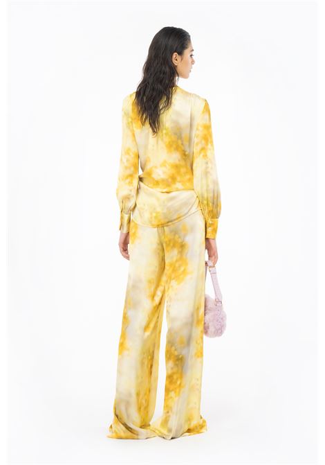 Pantaloni palazzo fiore sfumato - puntuale PINKO | Pantaloni | 100757-A1K9HS4