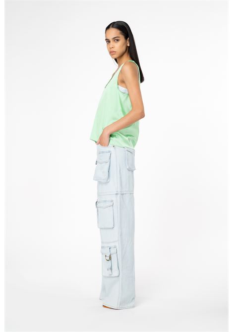 Stretch silk satin sleeveless top with wide neckline from PINKO PINKO |  | 103028-A1RIT38