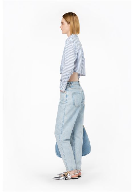 Camicia crop a righe - Pergusa PINKO | Camicie | 103060-A1OMZE5