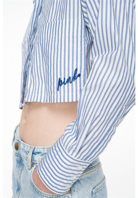 Camicia crop a righe - Pergusa PINKO | Camicie | 103060-A1OMZE5