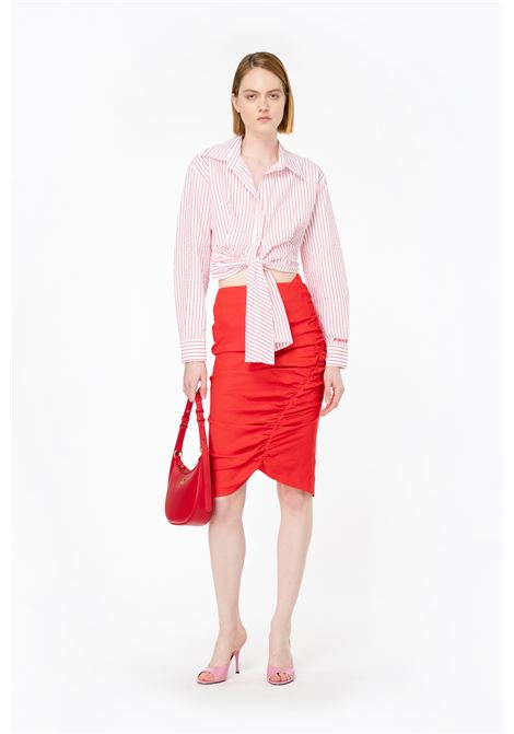 Camicia corta seersucker a righe - Camene PINKO | Camicie | 103061-A1O9ZR2