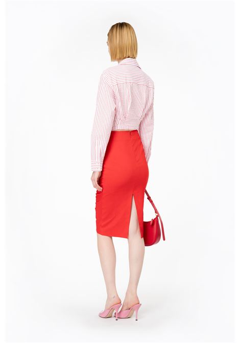 Camicia corta seersucker a righe - Camene PINKO | Camicie | 103061-A1O9ZR2