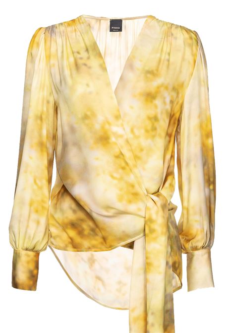 Blusa con fusciacca fiore sfumato - Chambave PINKO | Bluse | 103124-A1K9HS4