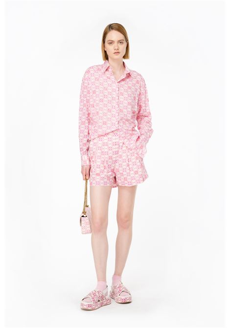 Camicia in mussola monogram ricamata - Cureti PINKO | Camicie | 103194-A1Q1DN3