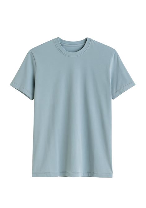T-shirt Uomo Azzurro Polvere in Cotone Ice Estivo ALPHA STUDIO | T-shirt | AU-1330C1016