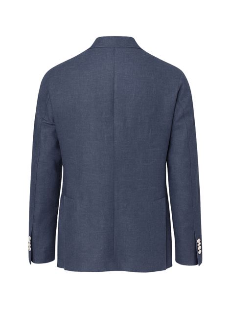 Giacca Uomo Doppio Petto BARBA Napoli  Easy Dout Blu Lino BARBA | Giacche | 4800722