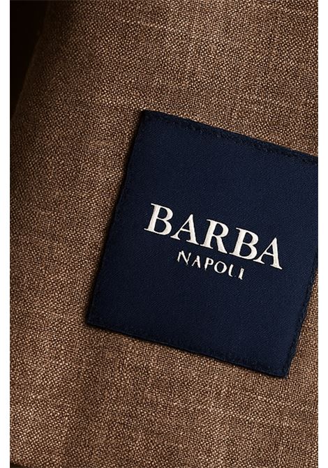 Giacca Monopetto Barba Napoli in Lino Loro Piana  Marrone Moro BARBA | Giacche | 480079