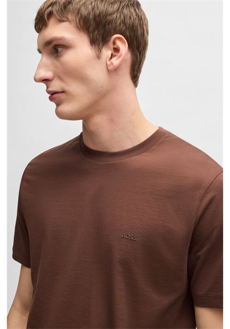 T-shirt in jersey di cotone con logo stampato in gomma BOSS | T-shirt | 50468347204
