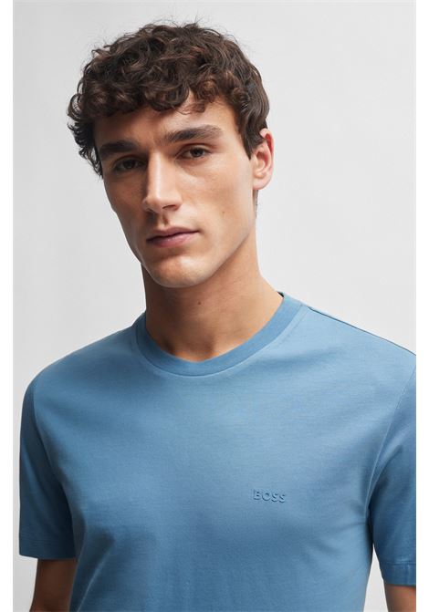 T-shirt in jersey di cotone con logo stampato in gomma BOSS | T-shirt | 50468347459