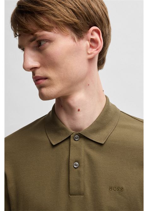 Polo Pallas in piqué di cotone con logo BOSS | Polo | 50468362302