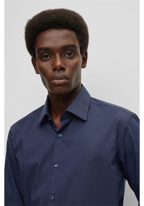 Camicia regular fit in popeline di cotone elasticizzato facile da stirare - NOS BOSS | Camicie | 50473265404