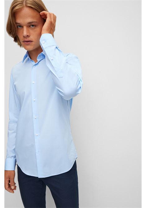 Camicia regular fit in popeline di cotone elasticizzato facile da stirare - NOS BOSS | Camicie | 50473265452