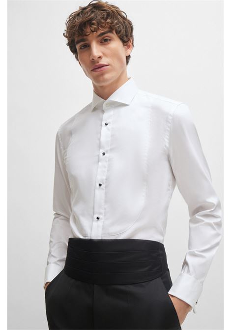 Camicia formale slim fit in popeline di cotone elasticizzato facile da stirare BOSS | Camicie | 50480070100