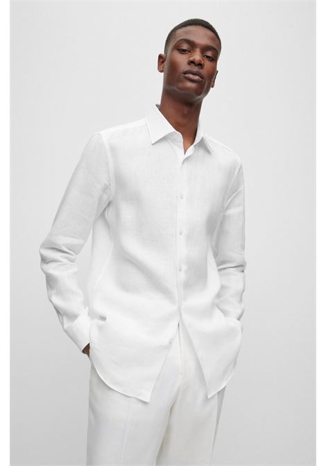 Camicia slim fit in lino italiano BOSS | CAMICIE | 50490234100
