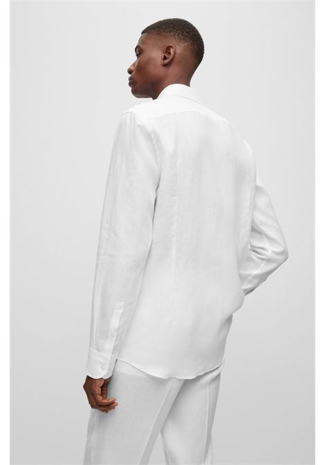 Camicia slim fit in lino italiano BOSS | CAMICIE | 50490234100